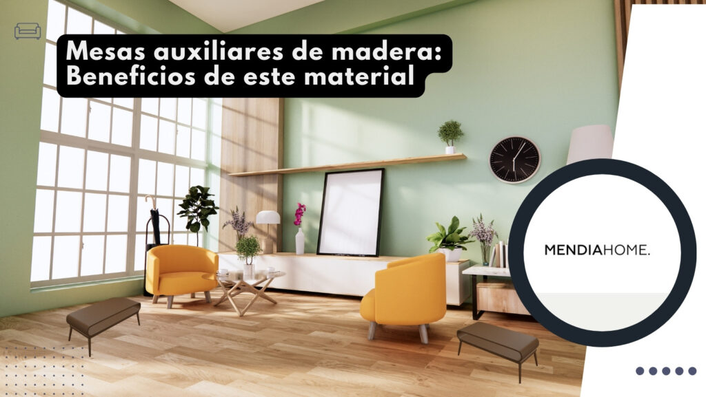 mesas auxiliares de madera